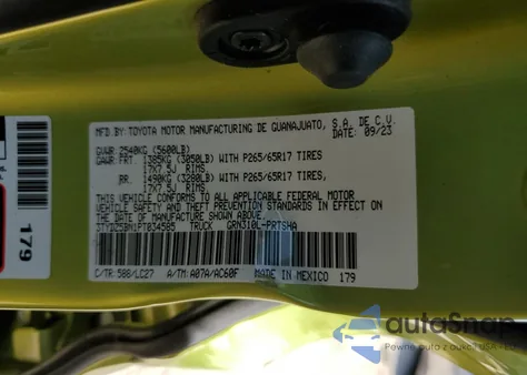 2023 Toyota Tacoma Double Cab из США, поврежденный, VIN 3TYDZ5BN1PT034585